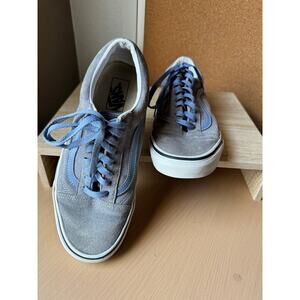 Vans Old Skool Suede Sneakers - Gray/Blue - Men’s 9 / Women’s 10.5